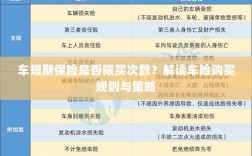 车短期保险购买次数限制解析，车险购买规则与策略解读