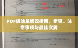 PDF保险单修改指南，步骤、注意事项及最佳操作实践
