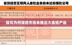 保险市场为何未推出大金险产品探究