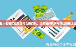 私人老板如何合理交税，保险与税务规划的风险管理之道探索