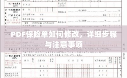 PDF保险单修改指南，步骤与注意事项全解析
