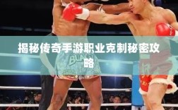 揭秘传奇手游职业克制秘密攻略