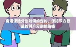 离婚保险分割约定与财产分割新策略，保障双方权益的实用指南