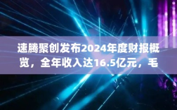速腾聚创发布2024年度财报概览，全年收入达16.5亿元，毛利率达约17.2%