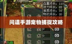 问道手游，宠物捕捉攻略，轻松掌握抓宠秘籍