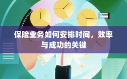 如何安排时间以提高保险业务效率与成功机率的关键策略