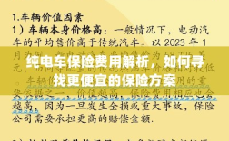纯电车保险费用解析，如何获取更经济的保险方案？