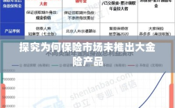 保险市场为何未推出大金险产品探究