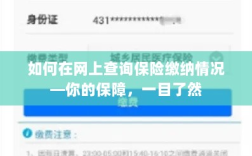 网上查询保险缴纳情况，保障一目了然