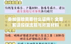 投保全攻略，保险所需证件及流程详解