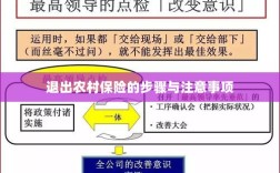 退出农村保险的步骤及注意事项详解