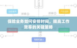 保险业务高效时间管理与策略安排指南