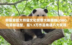 熊猫家园大熊猫文化创意大赛揭晓LOGO与奖杯造型，超1.3万作品角逐八大奖项