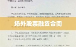 场外股票融资合同合法性探讨