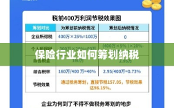 保险行业的纳税筹划策略与方案解析