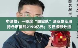酒业早报，龙头企业市值达2190亿元，今世缘组织架构调整动态发布