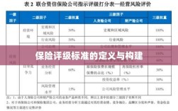 保险评级标准的定义与构建方法探讨