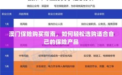 澳门保险购买指南，轻松选购适合自己的保险产品