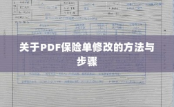 PDF保险单修改指南与步骤解析