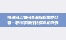 揭秘网上查询保险缴纳状态的方法，轻松掌握保险信息新姿势