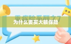 大额保险的重要性与必要性，为何购买大额保险？