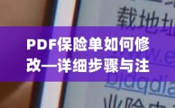 PDF保险单修改指南，步骤详解及注意事项