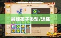 梦幻手游孩子系统解析，哪种孩子最佳？