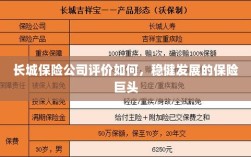 长城保险公司评价及稳健发展的保险巨头概况