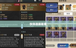 天刀手游伙伴装备技能搭配与伙伴选择指南
