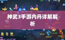 神武3手游内丹详解解析