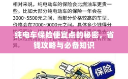 纯电车保险省钱秘籍，降低保费的小妙招与必备知识
