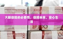 大额保险的必要性，守护未来，安心生活保障