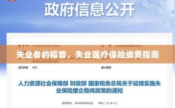 失业者的福音，失业医疗保险缴费详解