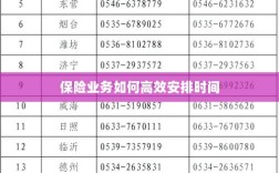 保险业务高效时间管理策略指南