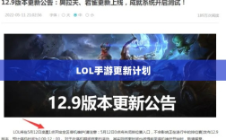 LOL手游更新计划揭秘，版本206降临时间揭晓？