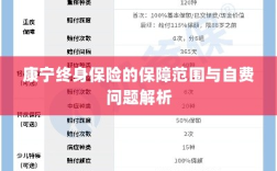 康宁终身保险保障范围及自费问题详解