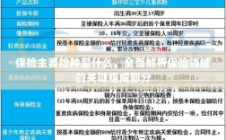 全面解析保险领域关键组成部分，主要险种介绍与解析