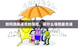 如何选择适合的保险，最合适的保险购买指南