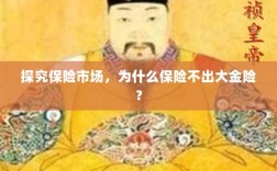 探究保险市场，为何缺乏大额保险金险种？