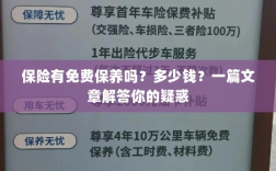 保险免费保养详解，费用及常见问题解答