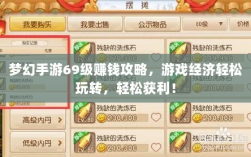 梦幻手游69级赚钱攻略，游戏经济轻松玩转，轻松获利！