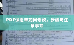 PDF保险单修改步骤及注意事项详解