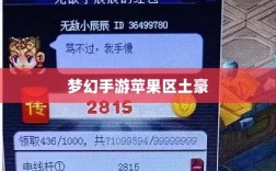 梦幻手游苹果区土豪深度解析，土豪文化盛行与否？