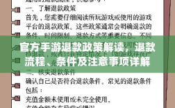 官方手游退款政策解读，退款流程、条件及注意事项详解