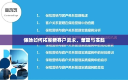 保险拓展新客户需求的策略与实践探索
