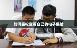 轻松查看个人电子保险指南