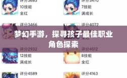 梦幻手游，探寻孩子最佳职业角色探索
