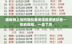 揭秘网上查询保险缴纳状态秘籍，保障一目了然