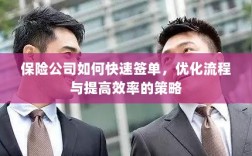 保险公司优化签单流程，快速签单与提高效率的策略探讨