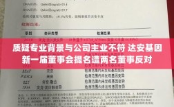 质疑专业背景与公司主业不符，达安基因董事会提名引发两位董事反对